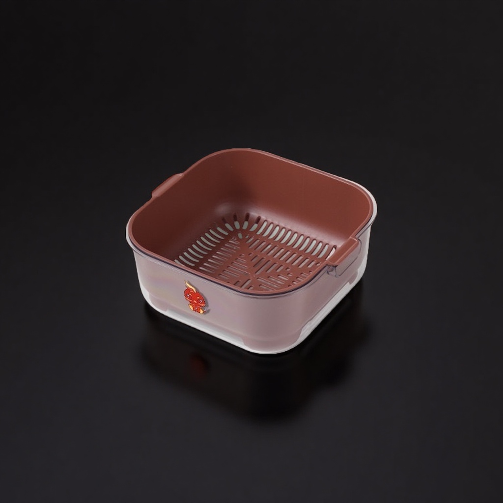 波多红方形沥水篮产品图