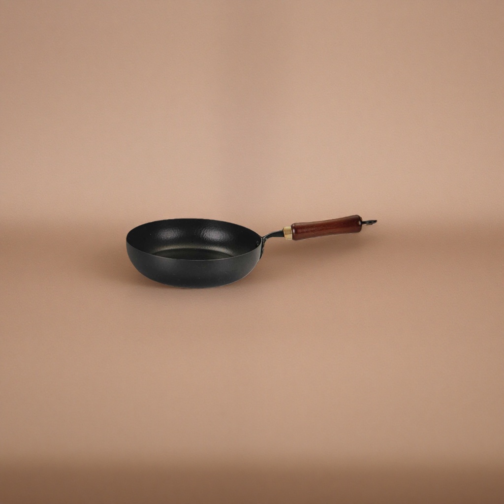 مقلاة سوداء غير لاصقة مع مقبض خشبي مع مقلاة خشبية Specification image