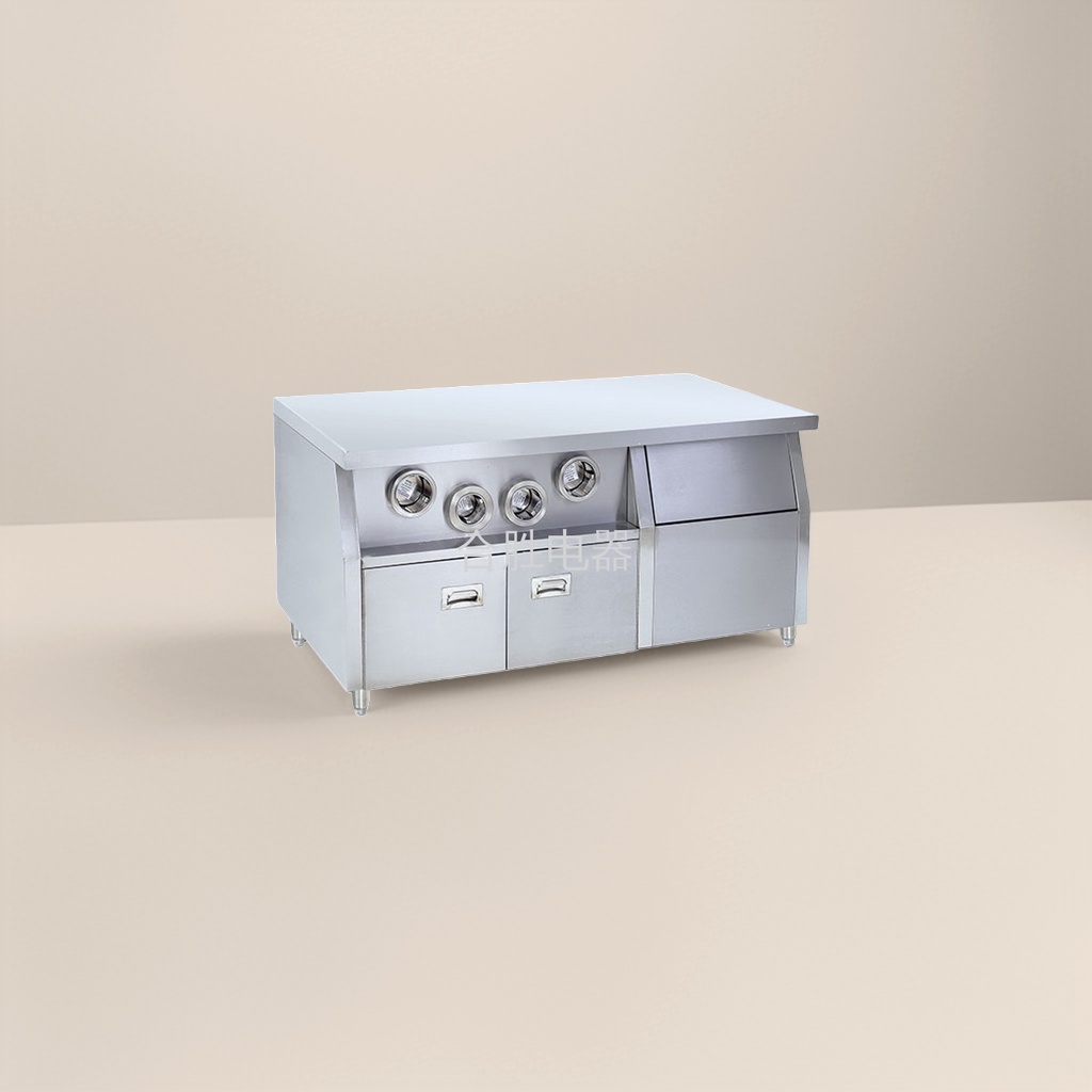 The silver stainless steel kitchen countertop and household cooking surface are thickened and can bear more weight details Picture