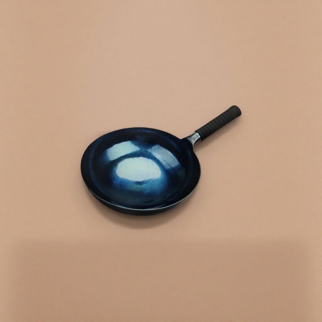 A dark blue non-stick wok for household frying, stir-frying, stewing and boiling Specification image