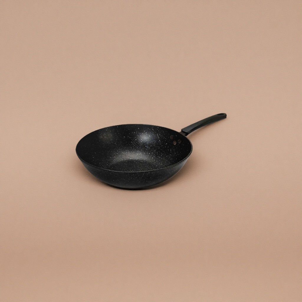 Black spot non-stick wok, household frying wok, iron wok without coating, healthy cooking details Picture