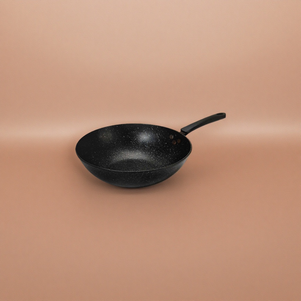 Black spot non-stick wok, household frying wok, iron wok without coating, healthy cooking Specification image