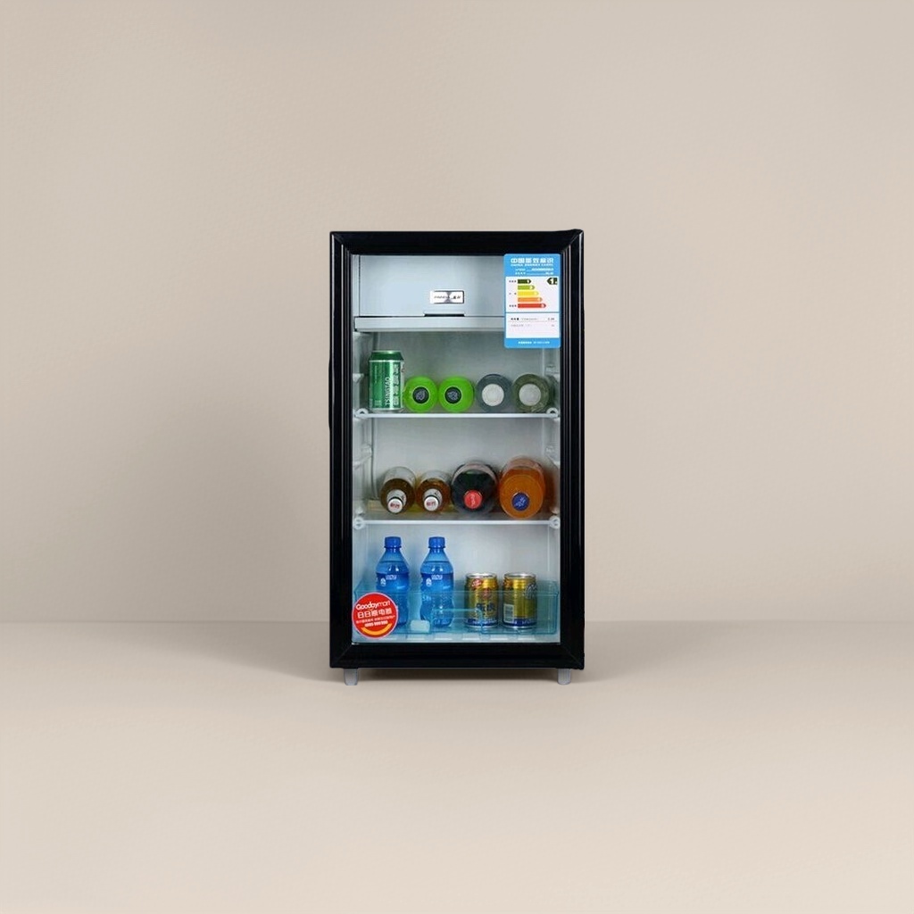 Refrigerador negro doble puerta ahorro de energía silencioso hogar pequeño refrigerador congelador uno Specification image