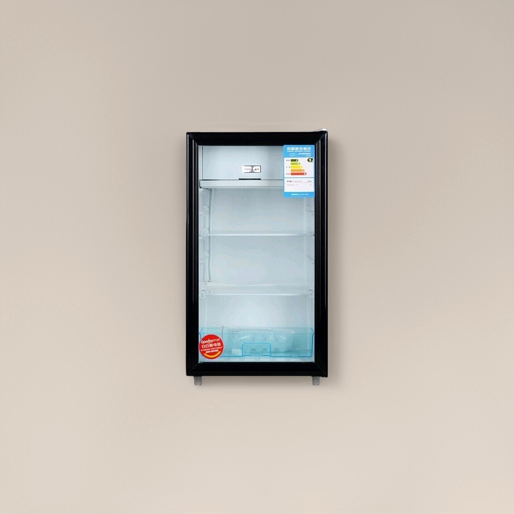 Black single-door refrigerator, small household energy-saving and quiet mini refrigeration and freezing integrated details Picture