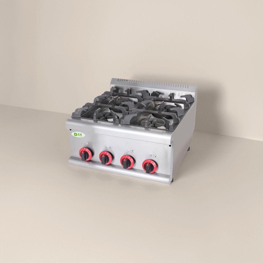 Silver countertop gas stove, a multi-functional high-power stove for both household and commercial use Specification image