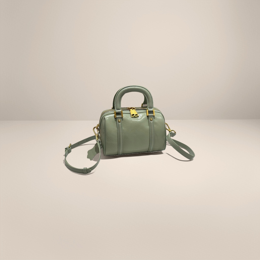 Luz verde moda handbag mujer versátil commuter un hombro tote bag details Picture