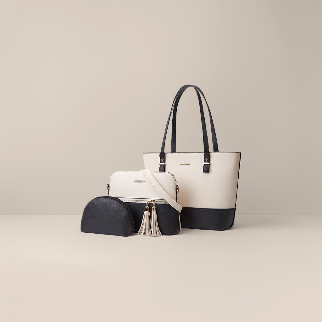 Arroz blanco negro patchwork bolsa traje mujer commuter versátil moda un hombro bolsa crossbody details Picture