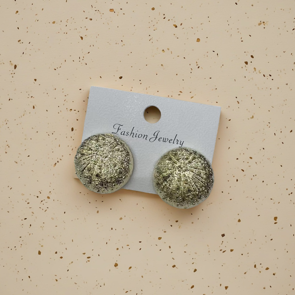金色纹理耳钉 轻奢简约百搭耳饰 女士时尚耳钉