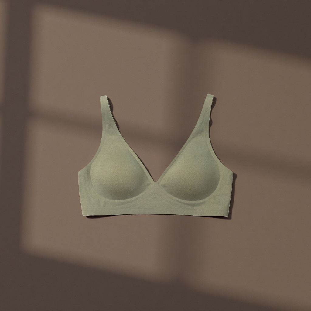 Honey tea green, comfortable bra without steel rims, lace breathable, converging and adjustable style Specification image