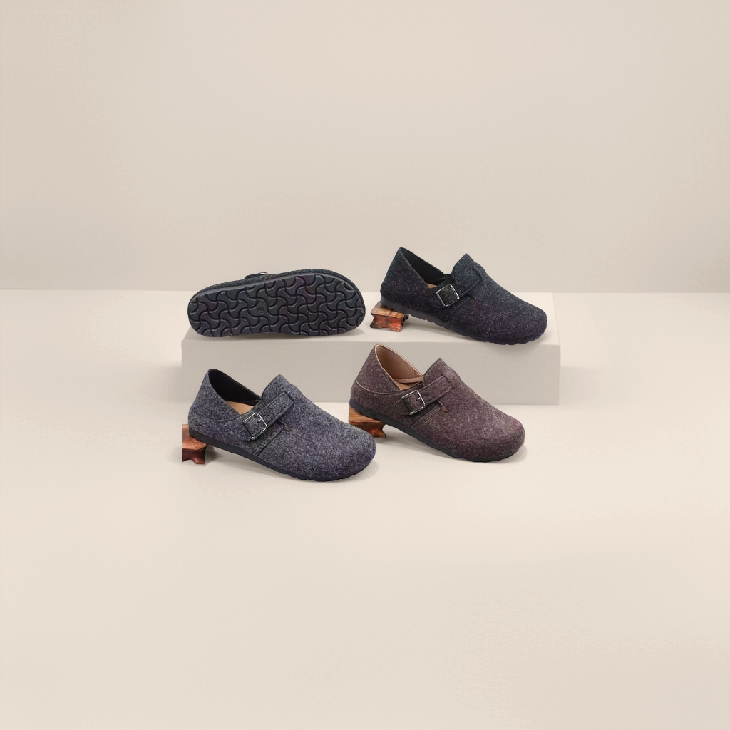 Zapato casual con hebilla ante marrón para hombre y mujer mismo modelo versátil suela suave antideslizante 165312295 Specification image