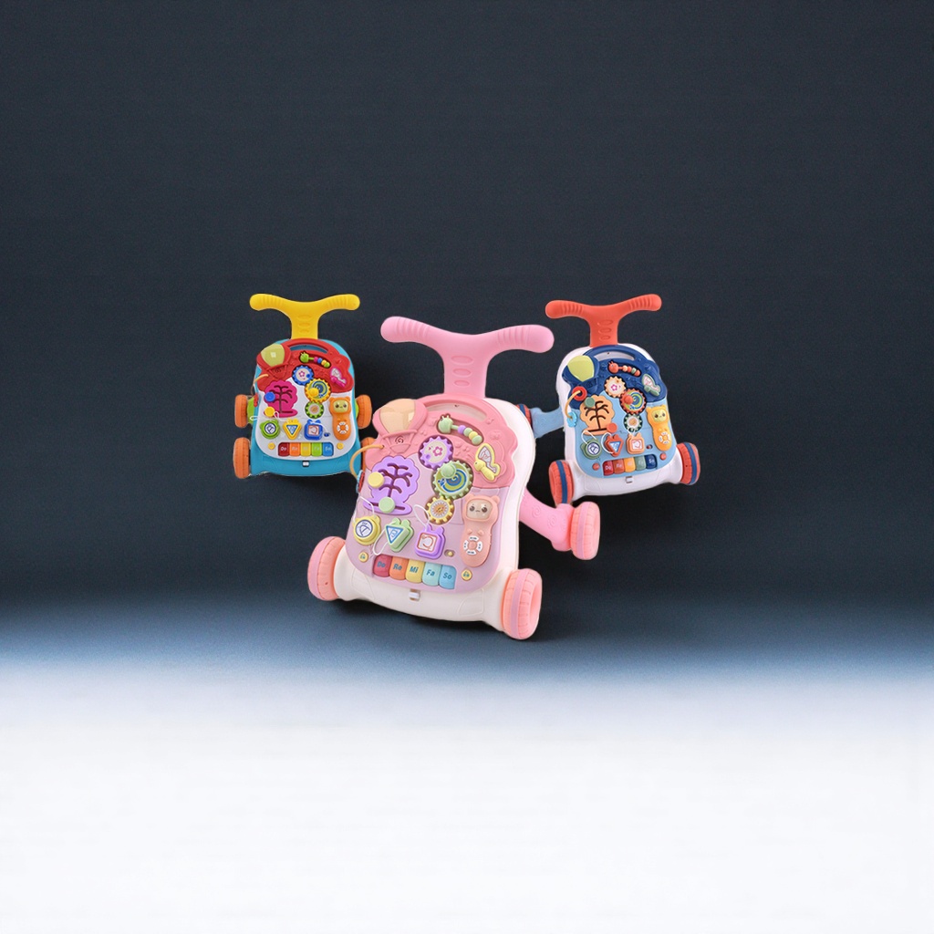 The colorful multi-functional adjustable baby walker is a safe and stable auxiliary tool for babies to learn to walk details Picture