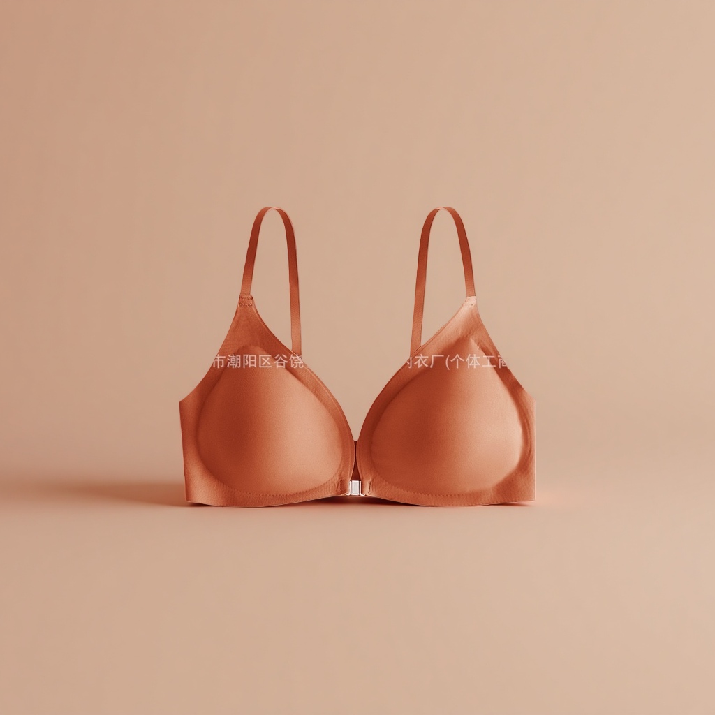 Orange, seamless and breathable women's underwear details Picture