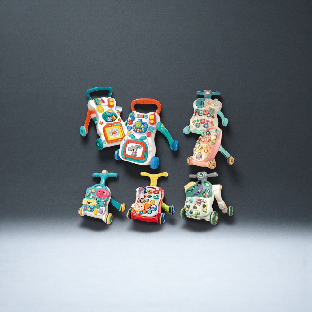 The colorful baby walker is safe, stable, height-adjustable and comes with a musical toy details Picture