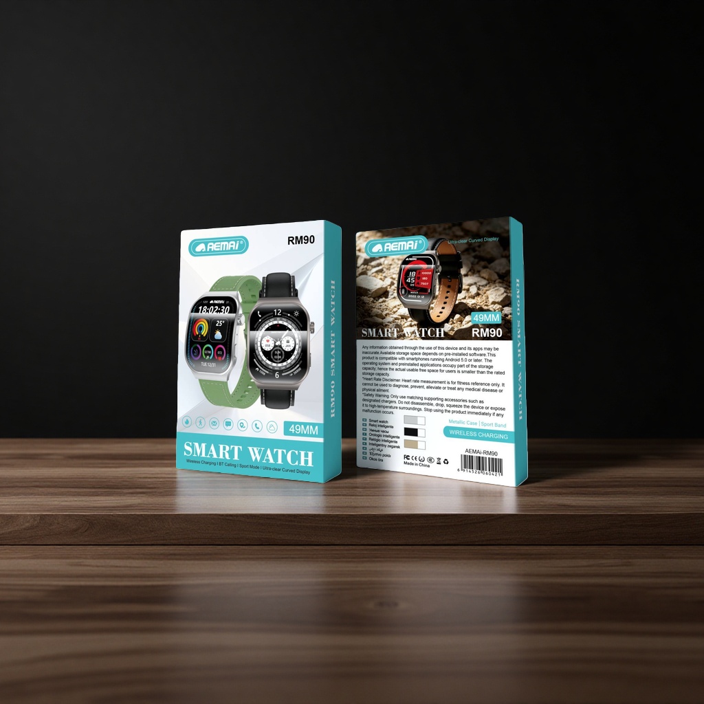 أخضر وأسود مع ساعة ذكية Specification image