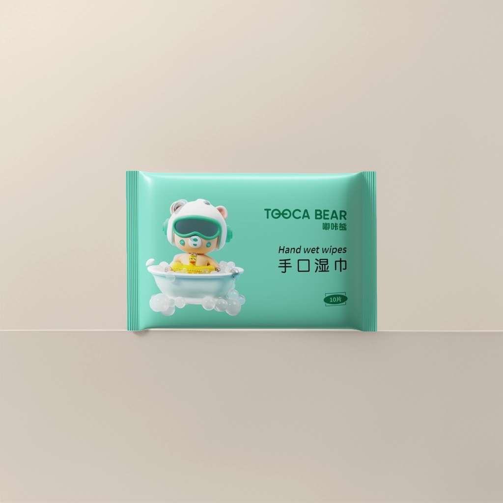 绿色包装袋手口湿巾食品级无纺布婴儿外出清洁便携