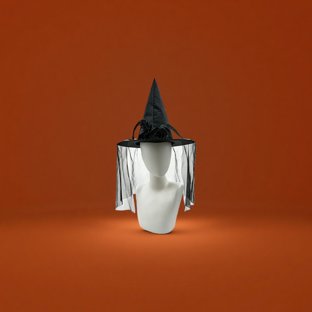 The black witch hat Halloween party decoration is suitable for both adults and children Application Scenario