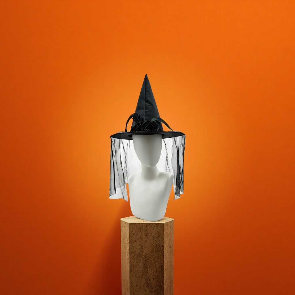 The black witch hat Halloween party decoration is suitable for both adults and children Specification image