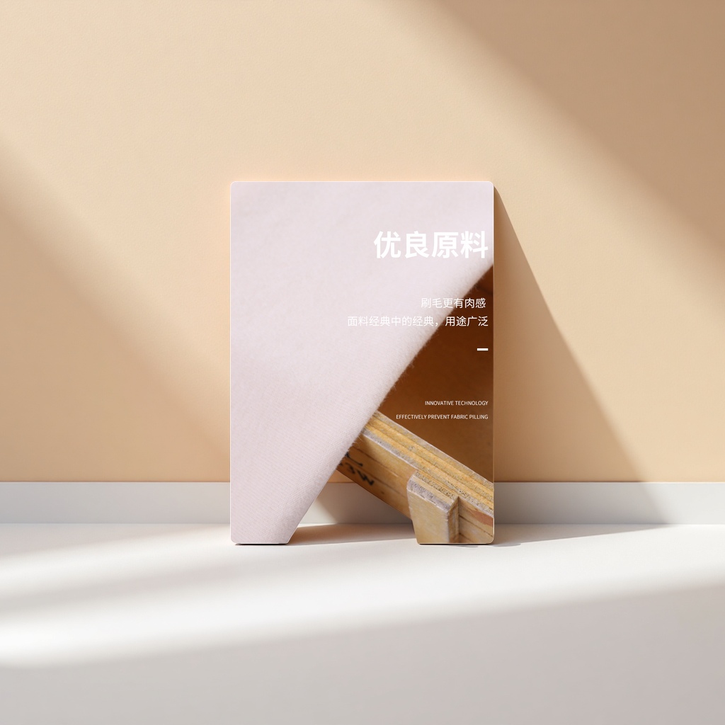 Beige plush fabric, with a high-end texture, is soft and skin-friendly for home wear Application Scenario