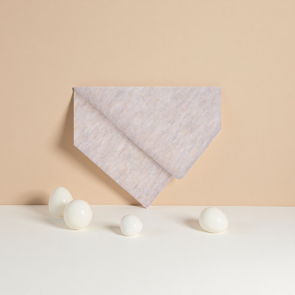 The beige knitted fabric is soft and skin-friendly, making it suitable for making home wear and dresses