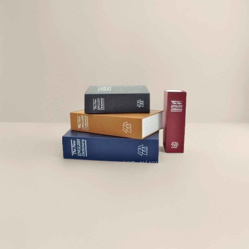 彩色书形保险箱家用防盗密码储物箱创意书房收纳盒