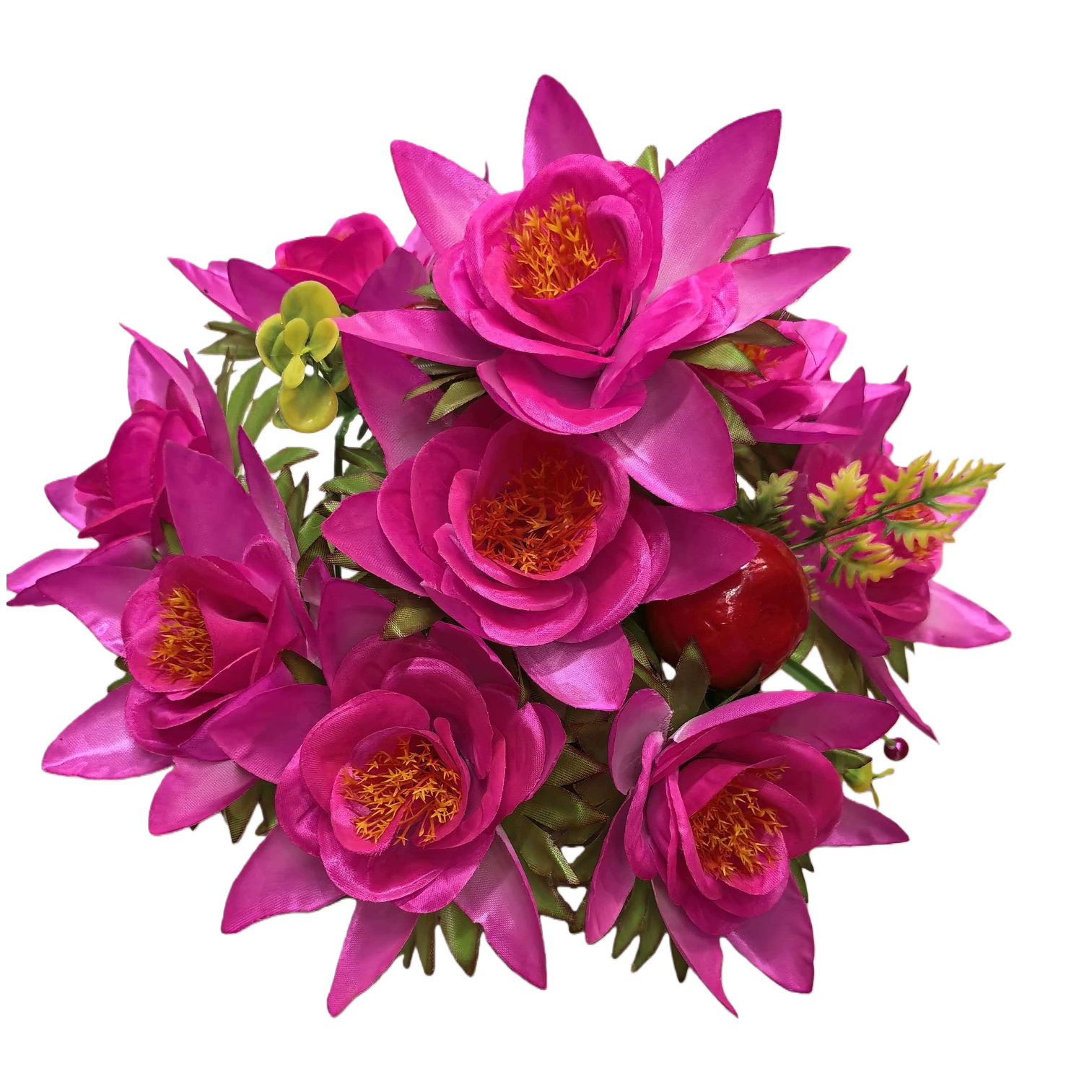 Pink silk flower bouquets for wedding decoration and home ornaments Item Picture