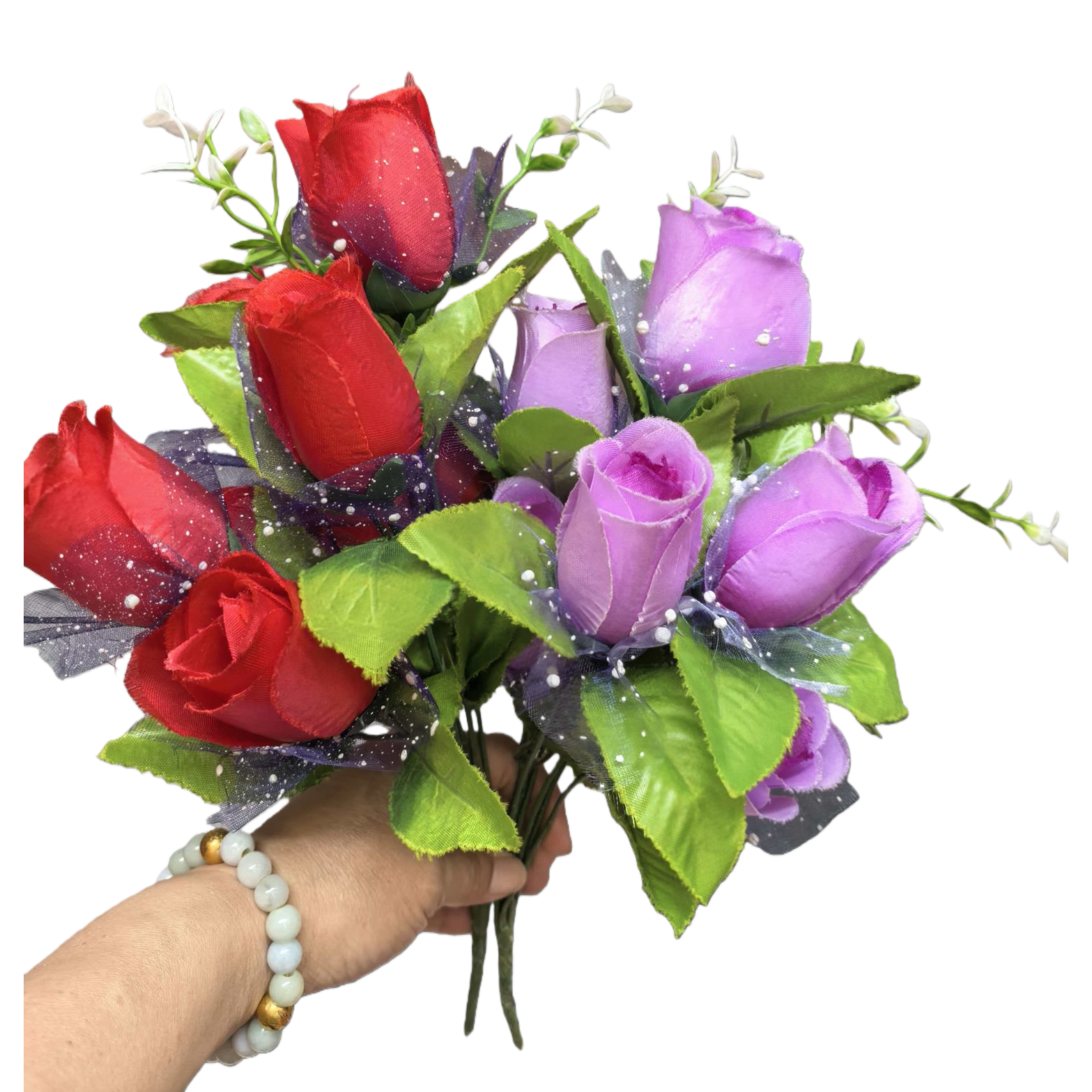 Colorful artificial rose bouquets, hand-held bouquets, wedding decorations, living room ornaments for your girlfriend Item Picture