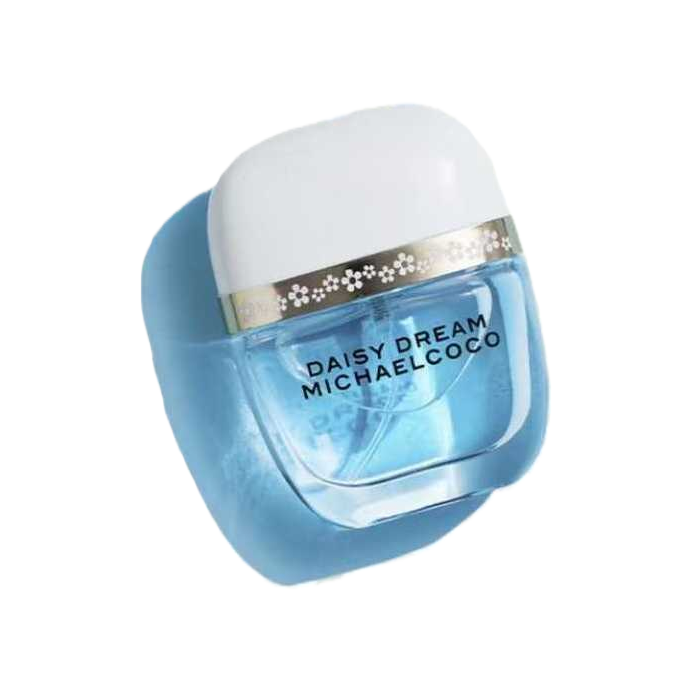 Blue perfume bottle, transparent bottle body, light blue perfume Item Picture