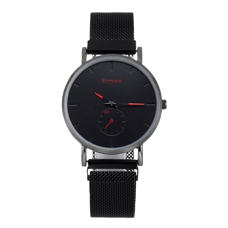 Black dial, stainless steel case, men's automatic mechanical watch for business and leisure Item Picture