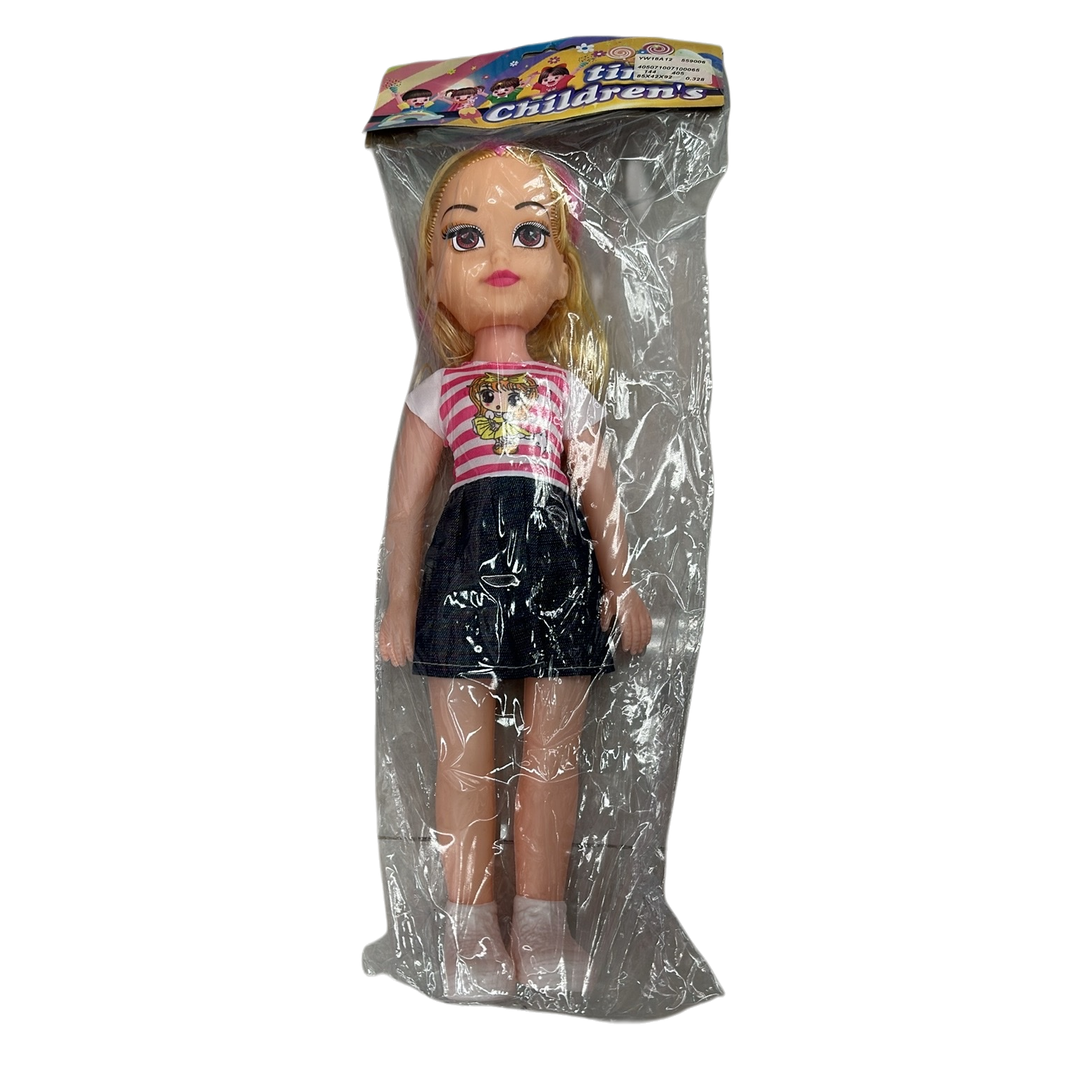 Blonde girl doll plastic packaging children's toy figurine Item Picture
