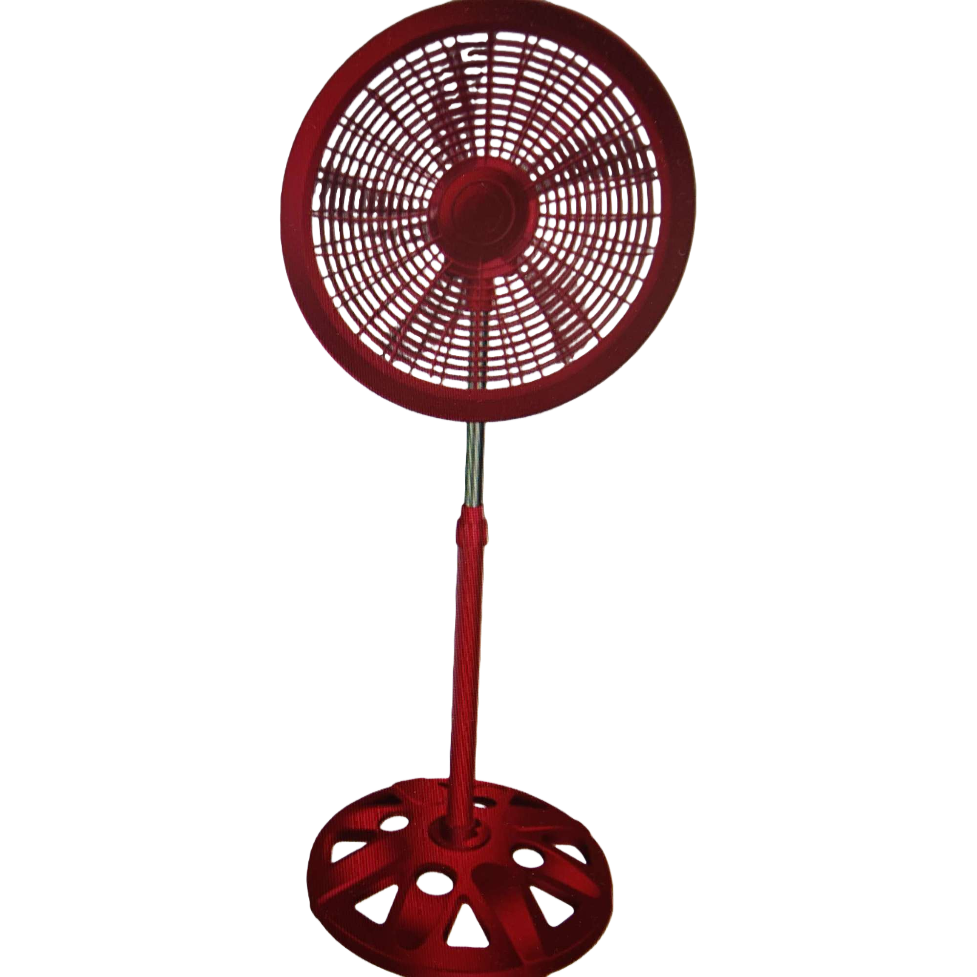 Red floor-standing fan for home use, silent, energy-saving, wide-angle air delivery, three-speed regulation Item Picture