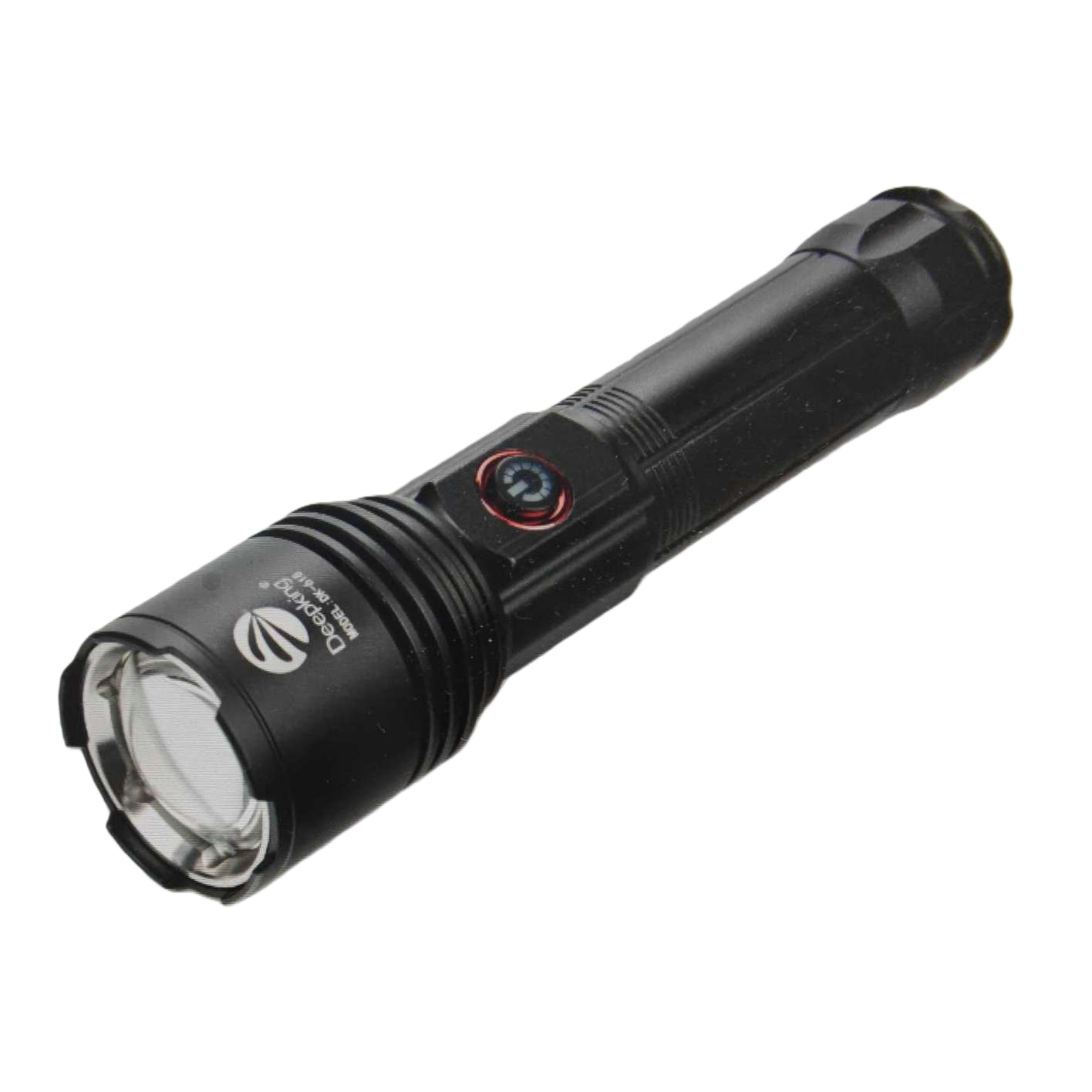 Black flashlight made of aviation aluminum, mini high-brightness USB charging, home emergency Item Picture