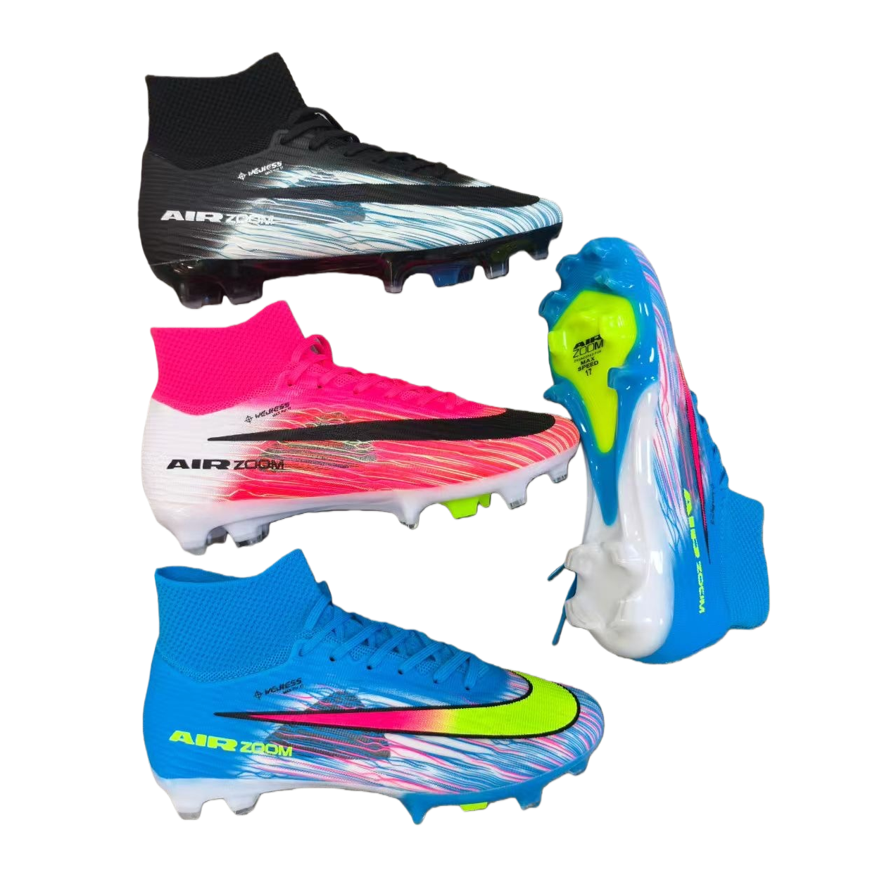 Professional colored football shoes, anti-slip, wear-resistant and breathable, suitable for training and competitions of teenagers and adults Item Picture