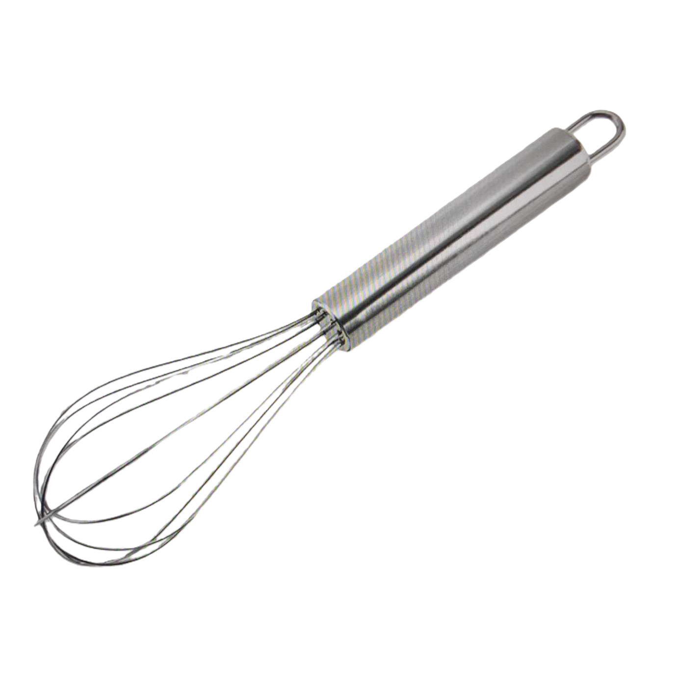 Silver metal egg beater, kitchen baking manual blender, stainless steel, corrosion-resistant Item Picture