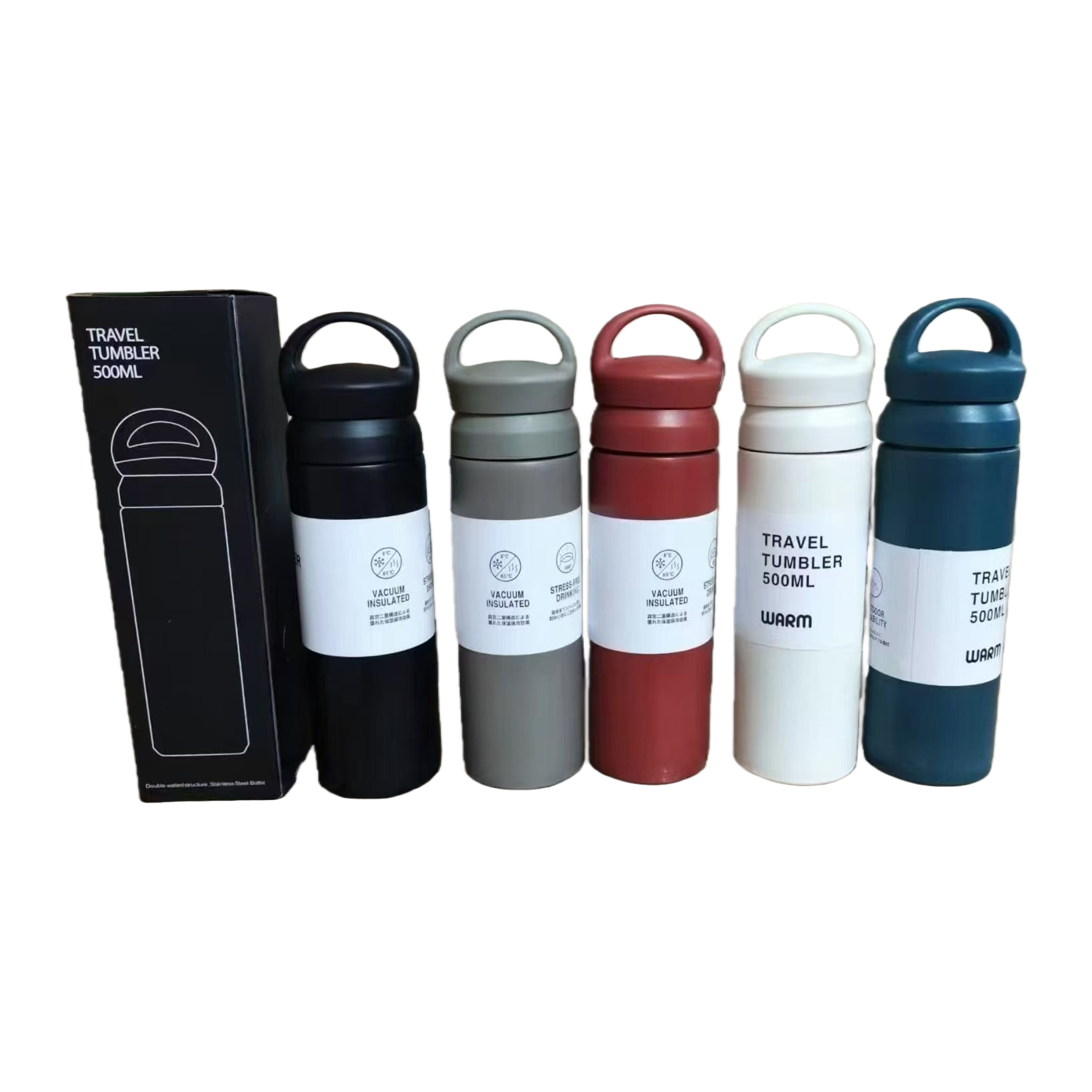 Cinco colores gradiente aislante taza de agua 304 acero inoxidable aislamiento al vacío portátil gran capacidad Item Picture