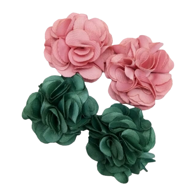 手工花蝴蝶结帽花鞋花胸花烧花白底实物图