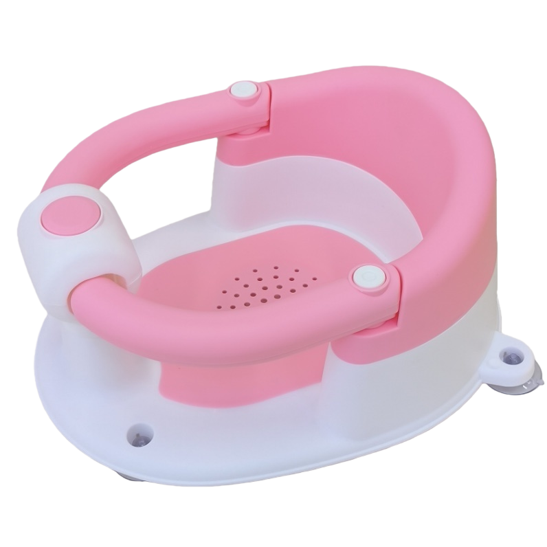 Silla de baño de bebé rosa silla de baño de bebé seguro antideslizante ajustable para recién nacido bebé especial Item Picture
