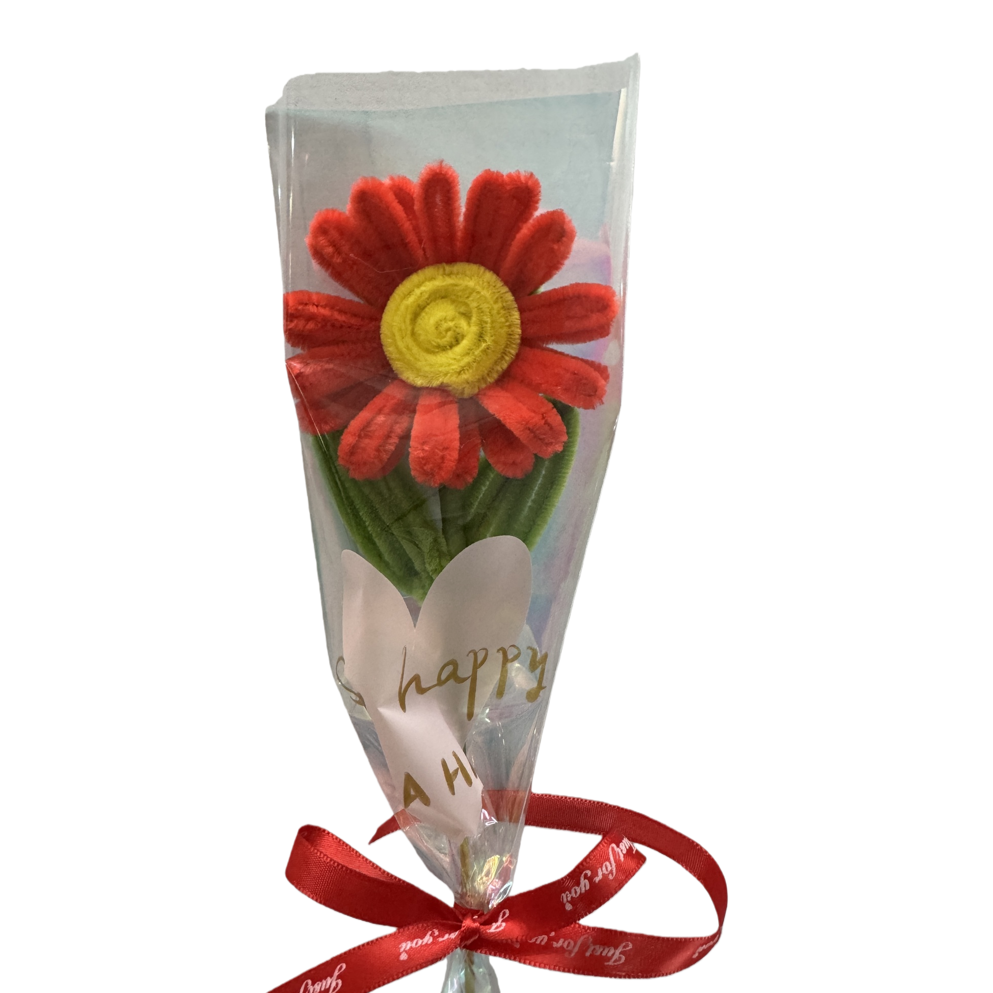 Eternal sunflower Twist stick finished product, Mother's Day plush fabric single flower bouquet decorative item, creative floral decoration for home living room, bedroom and table