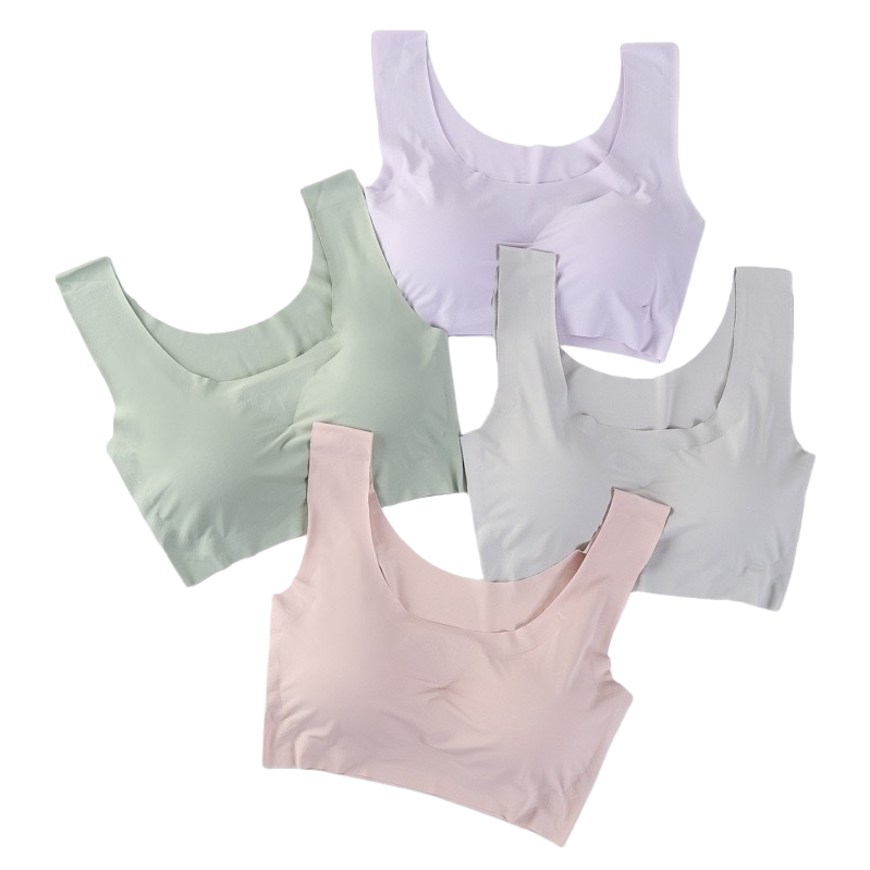 Five-color, frameless vest bra is comfortable, breathable and seamless, gathering women's underwear Item Picture