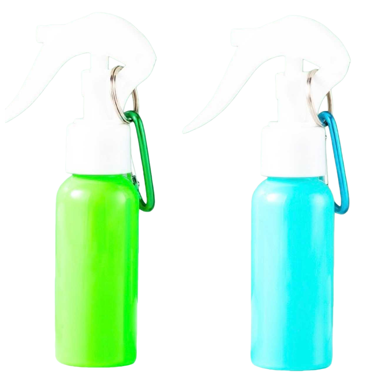 绿色喷雾瓶 蓝色喷雾瓶 500ml 按压式喷雾器 家用分装瓶白底实物图