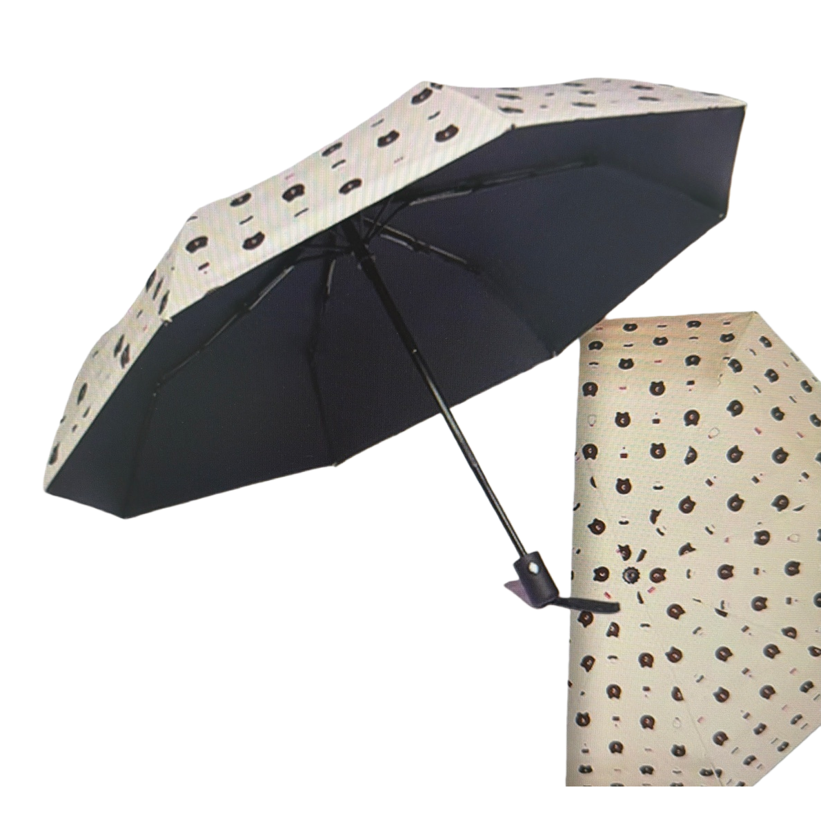 نموذج البقع السوداء المبيض، والمظلات الواقية من الشمس، تطوي النساء بشكل عام Item Picture
