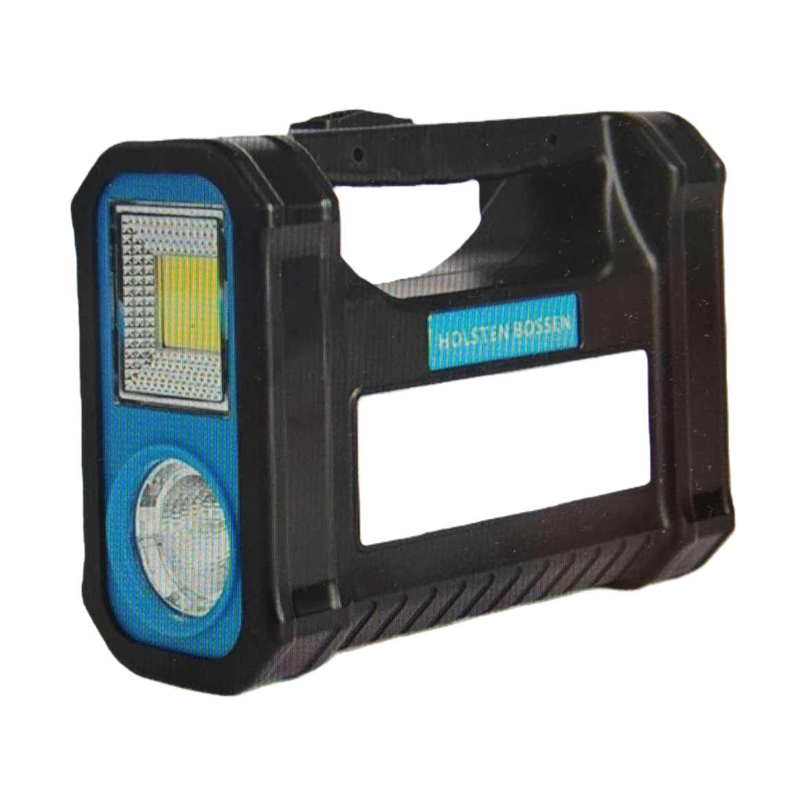 HOLSTEN BOSSSEN black blue border portable LED flashlight COB lamp bead circular lens Item Picture