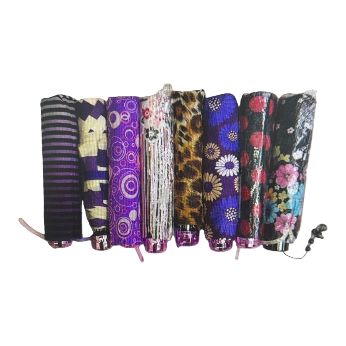 والمظلات متعددة الألوان، وهي خفيفة الحماية من الشمس والمطر Item Picture
