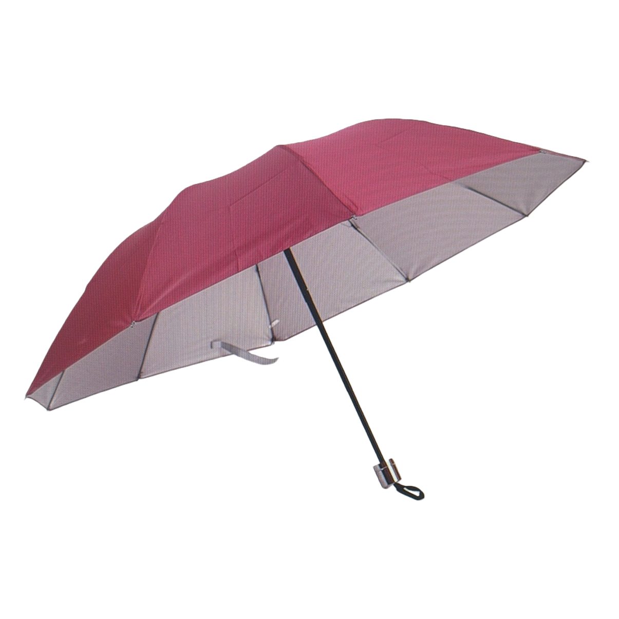 Red two-color all-weather umbrella, waterproof and sun-proof portable folding umbrella Item Picture