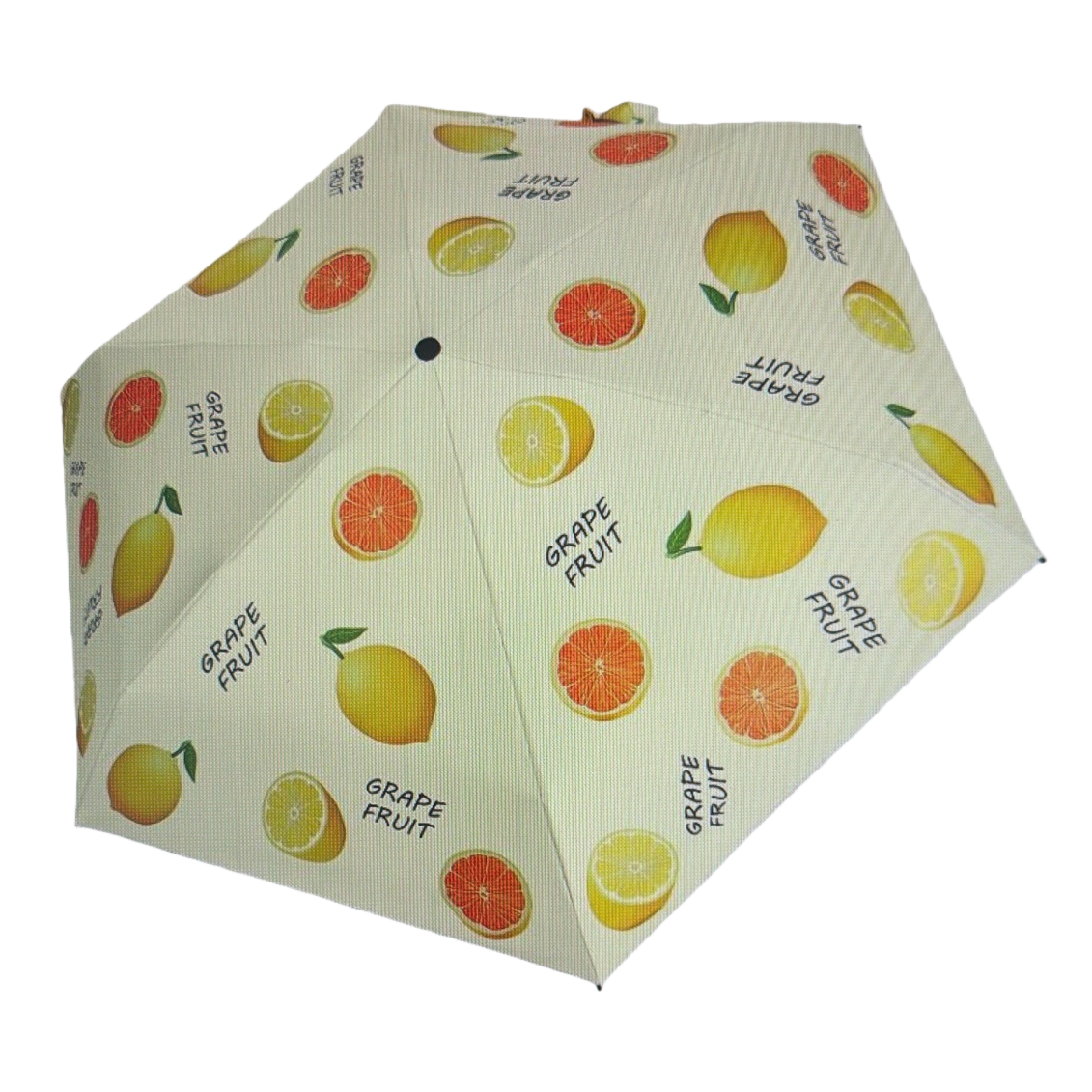 Patrón de fruta amarillo claro sol y lluvia paraguas de doble uso impermeable protección solar ligero plegable Item Picture