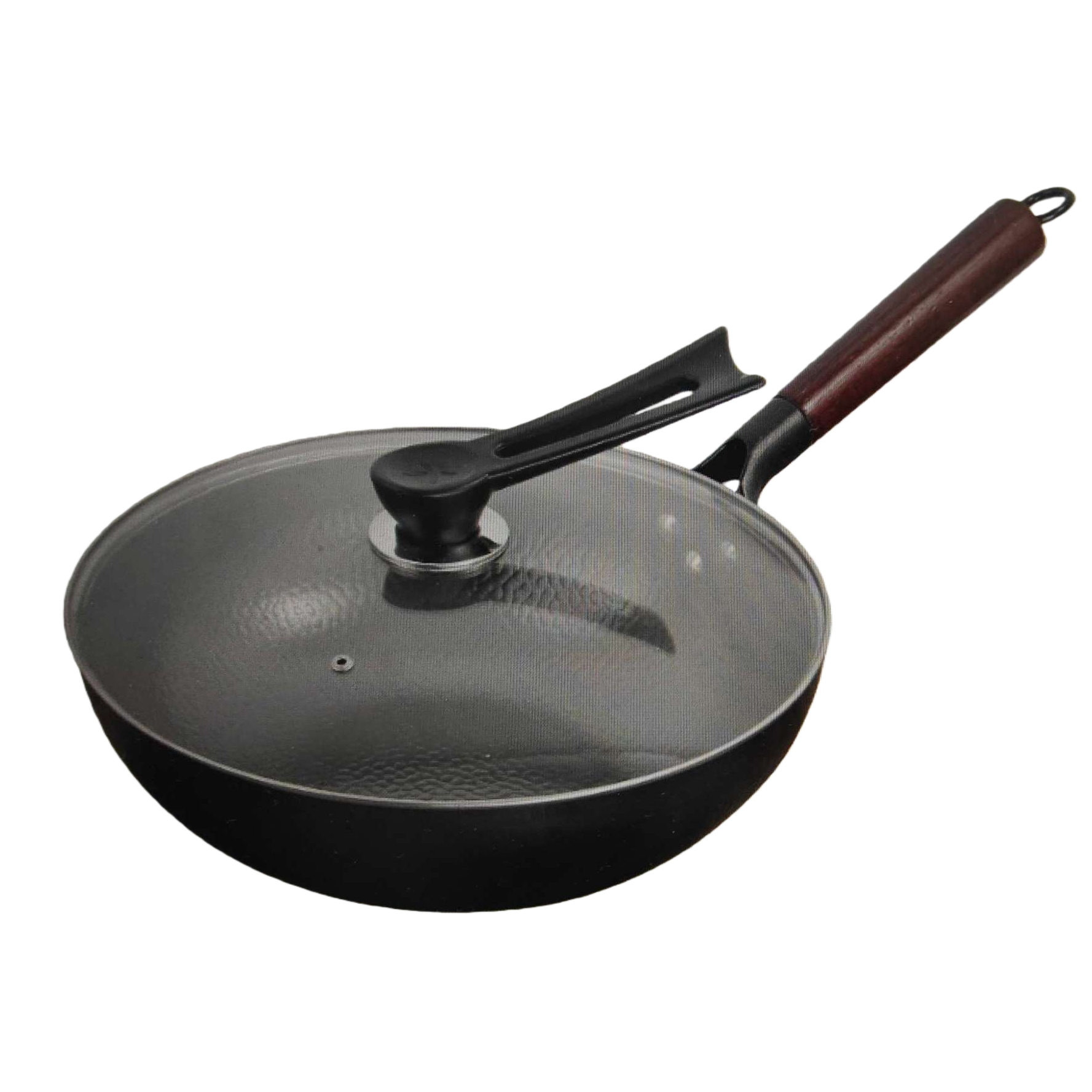 المقلاة السوداء مع القماش الزجاجي Item Picture