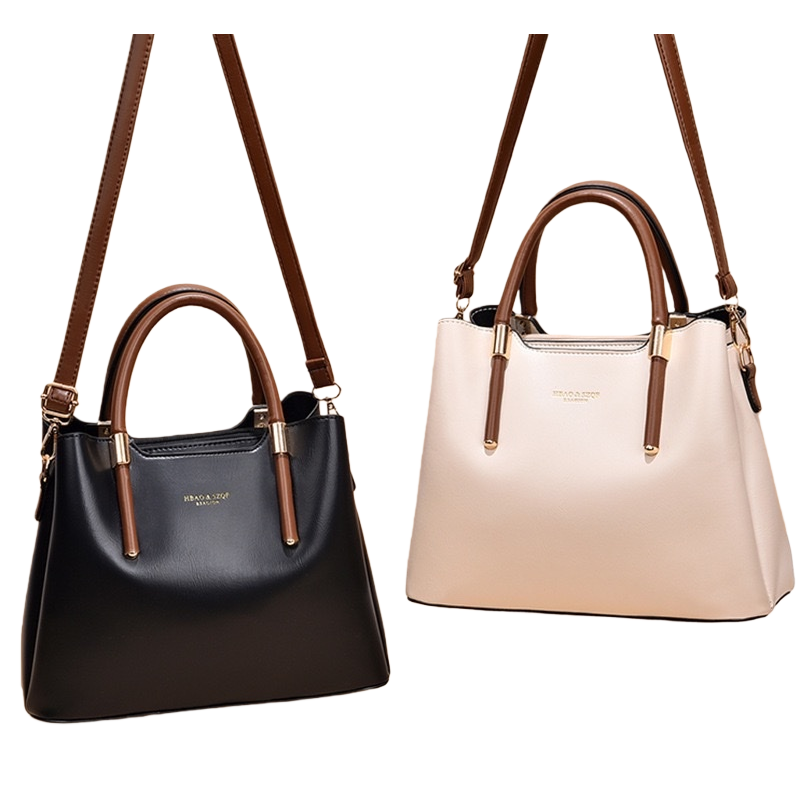 Black and off-white handbags are fashionable and versatile for women's commuting single-shoulder bags Item Picture