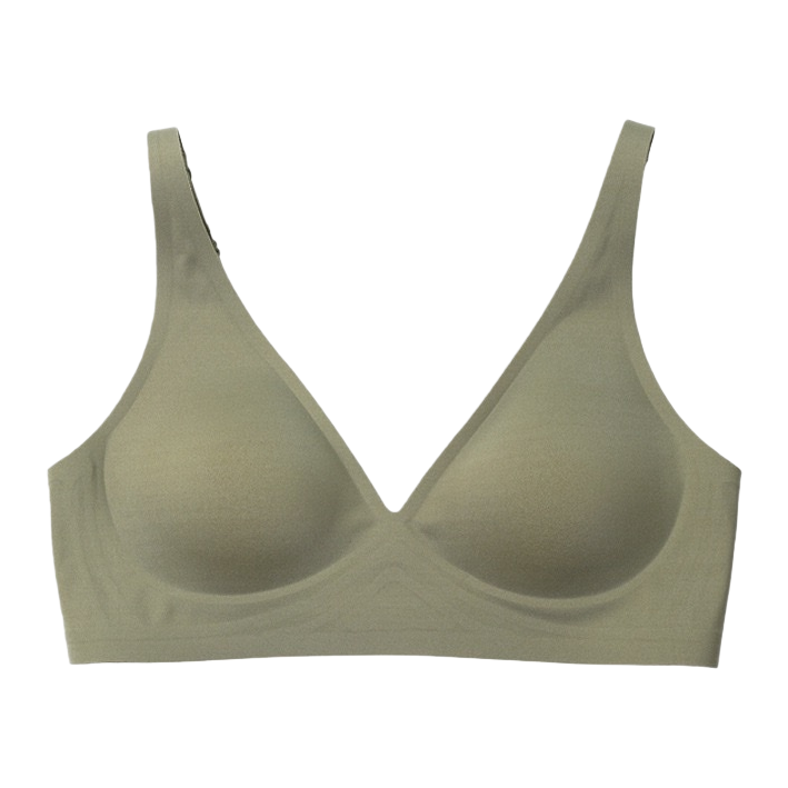 Honey tea green, comfortable bra without steel rims, lace breathable, converging and adjustable style Item Picture