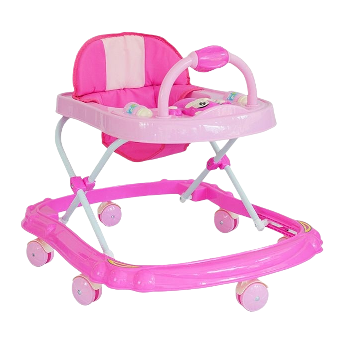 يمكن لسيارة الطفل الوردية المتحركة أن تطوي مع الدرابزين الآمن للموسيقى Item Picture