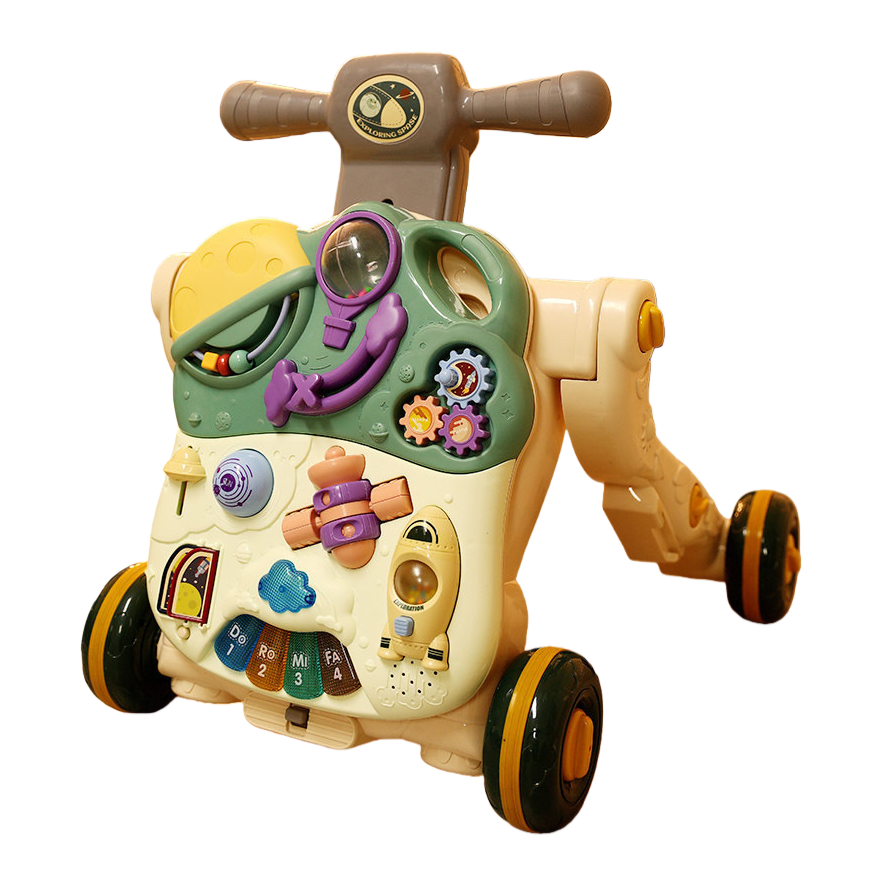 Color puzzle andador bebé aprende a caminar carro juguete de enseñanza temprana bebé seguridad infantil ajustable Item Picture