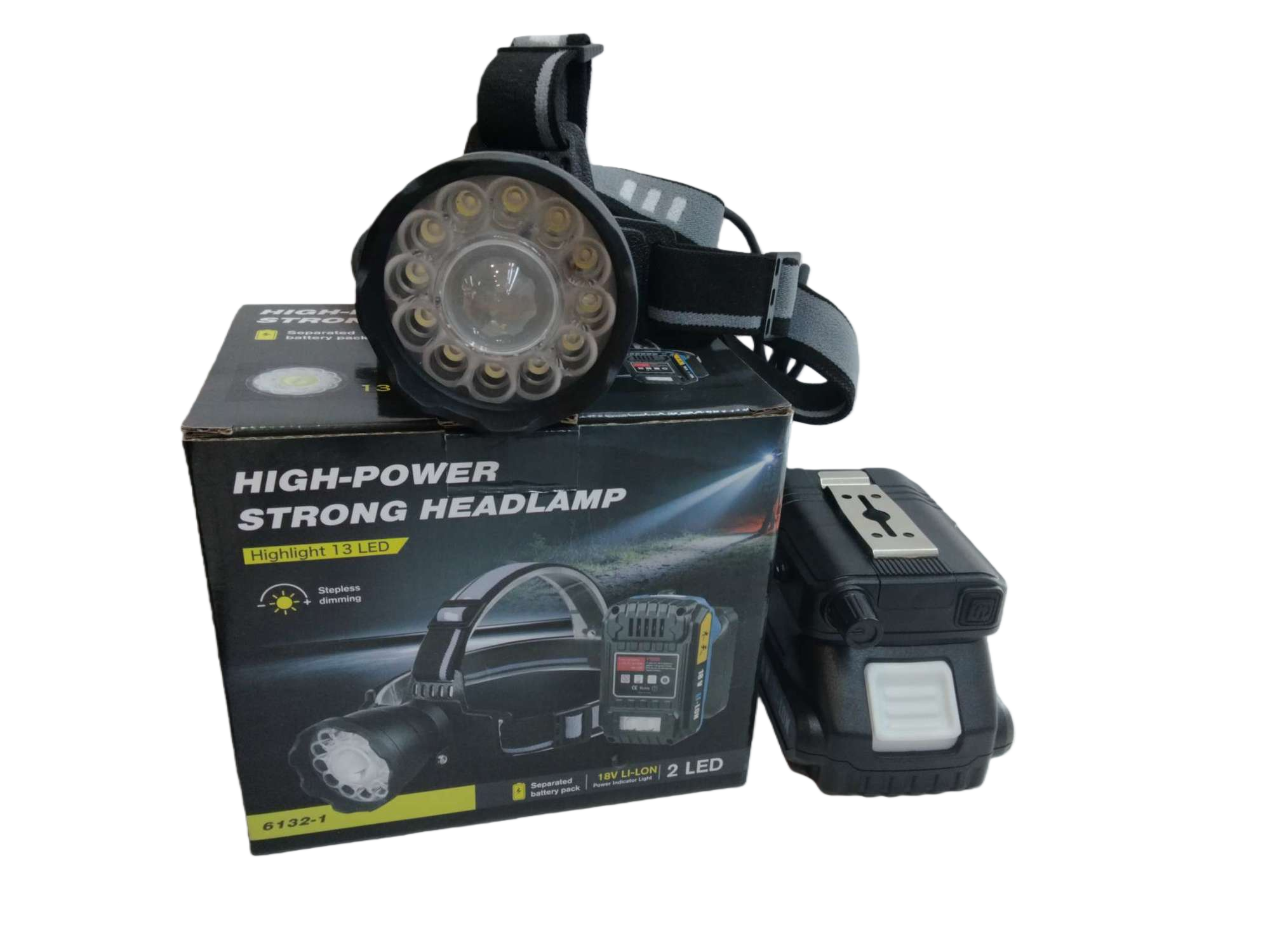 Cross-border new multi-led headlamp with metal clip and detachable battery headlamp undefined